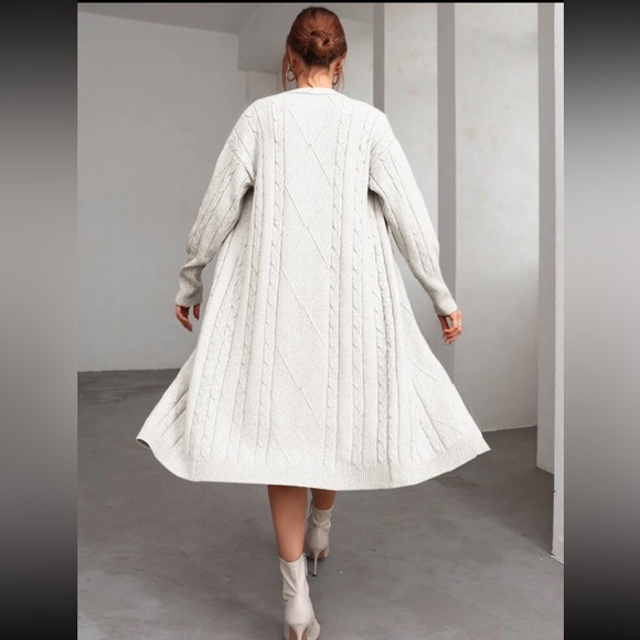 SHEIN cable knit sweater dress and cardigan - Picture 3 of 10